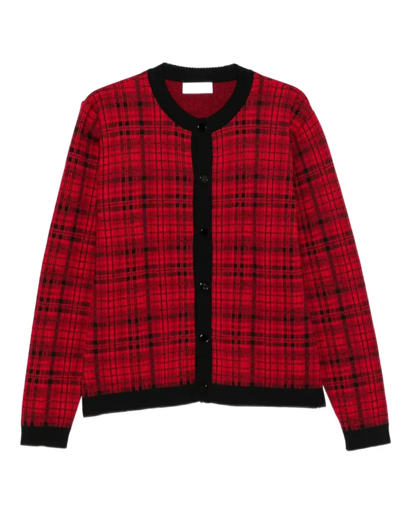 Ernest W. Baker Cardigan mit Schottenkaromuster - Rot Rot