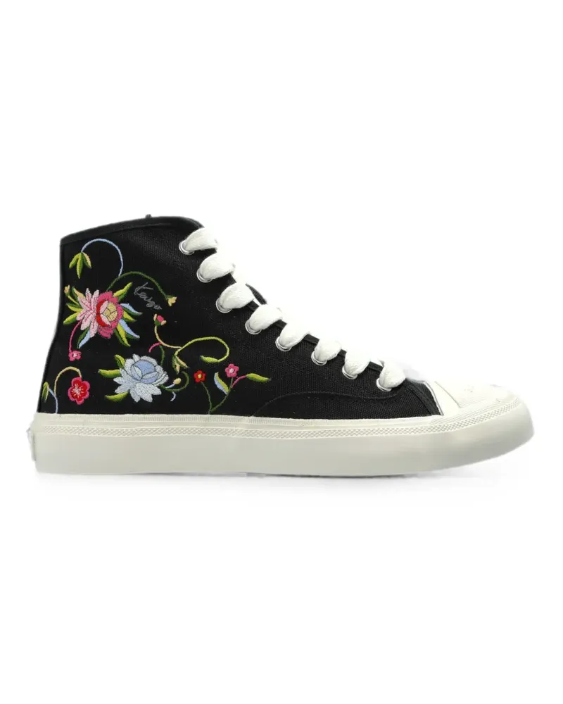 Kenzo Hoshi High floral-embroidered sneakers - Schwarz Schwarz