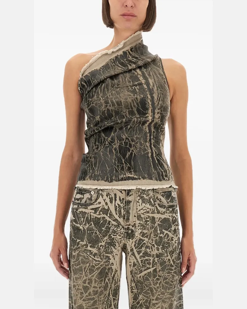 DRKSHDW by Rick Owens Athena one-shoulder top - Schwarz Schwarz