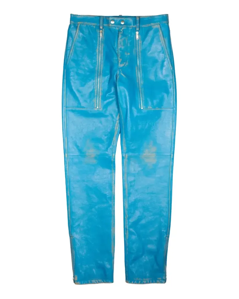 Jil Sander Biker-Shorts im Distressed-Look - Blau Blau