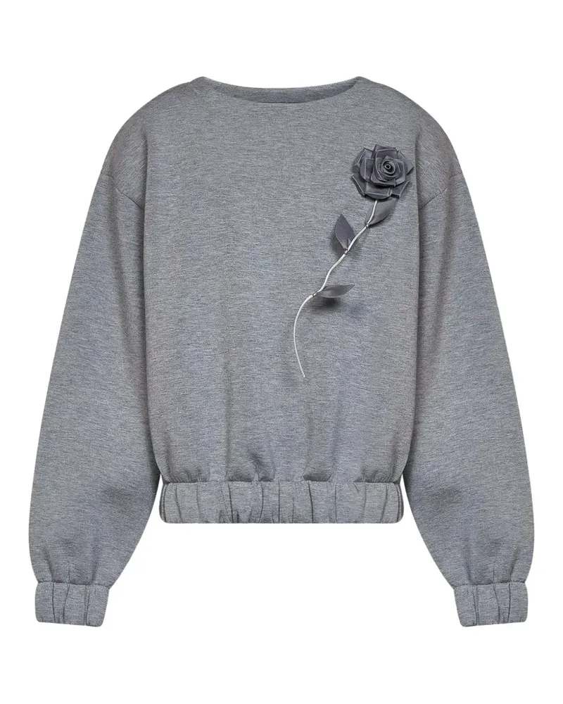 Giuseppe di Morabito Pullover mit Rosen-Applikation - Grau Grau
