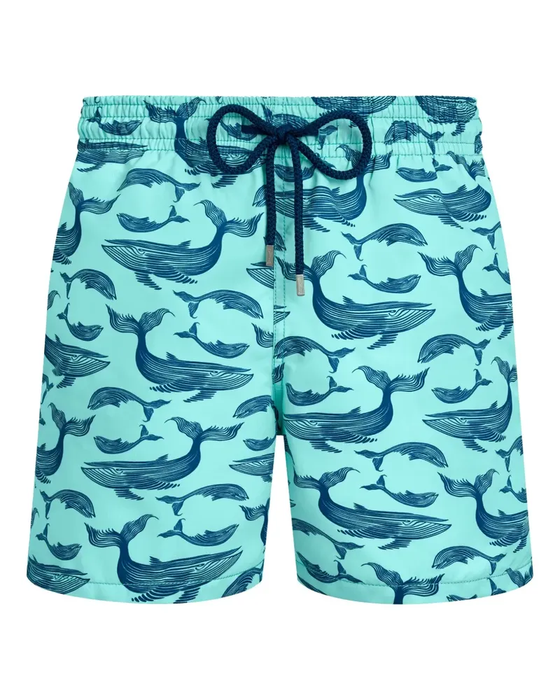 Vilebrequin Badeshorts mit Wal-Print - Blau Blau