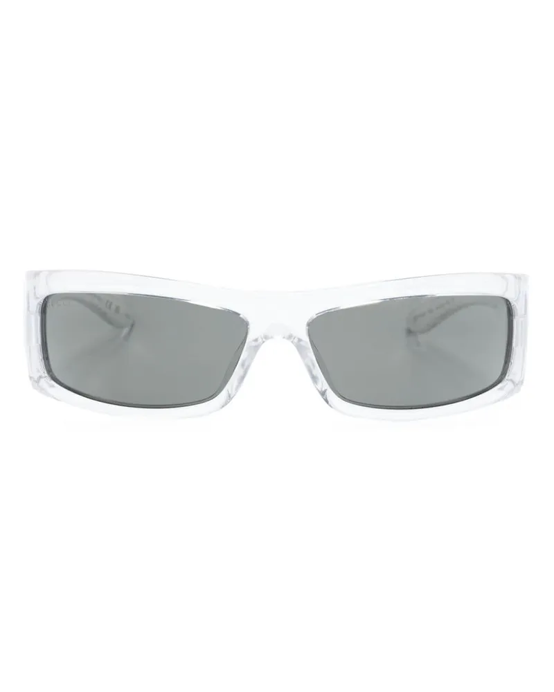 Gucci Sonnenbrille mit eckigem Gestell - Weiß Weiß