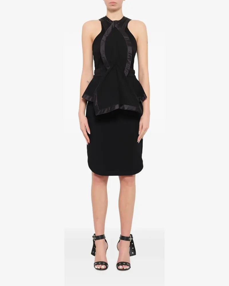 Givenchy Podium Midikleid mit Satinbesatz - Schwarz Schwarz