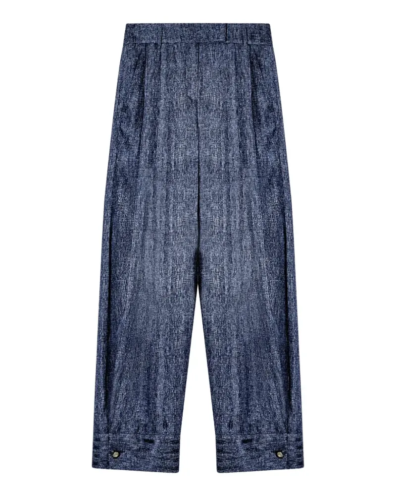 Giorgio Armani Hose mit geknöpftem Saum - Blau Blau