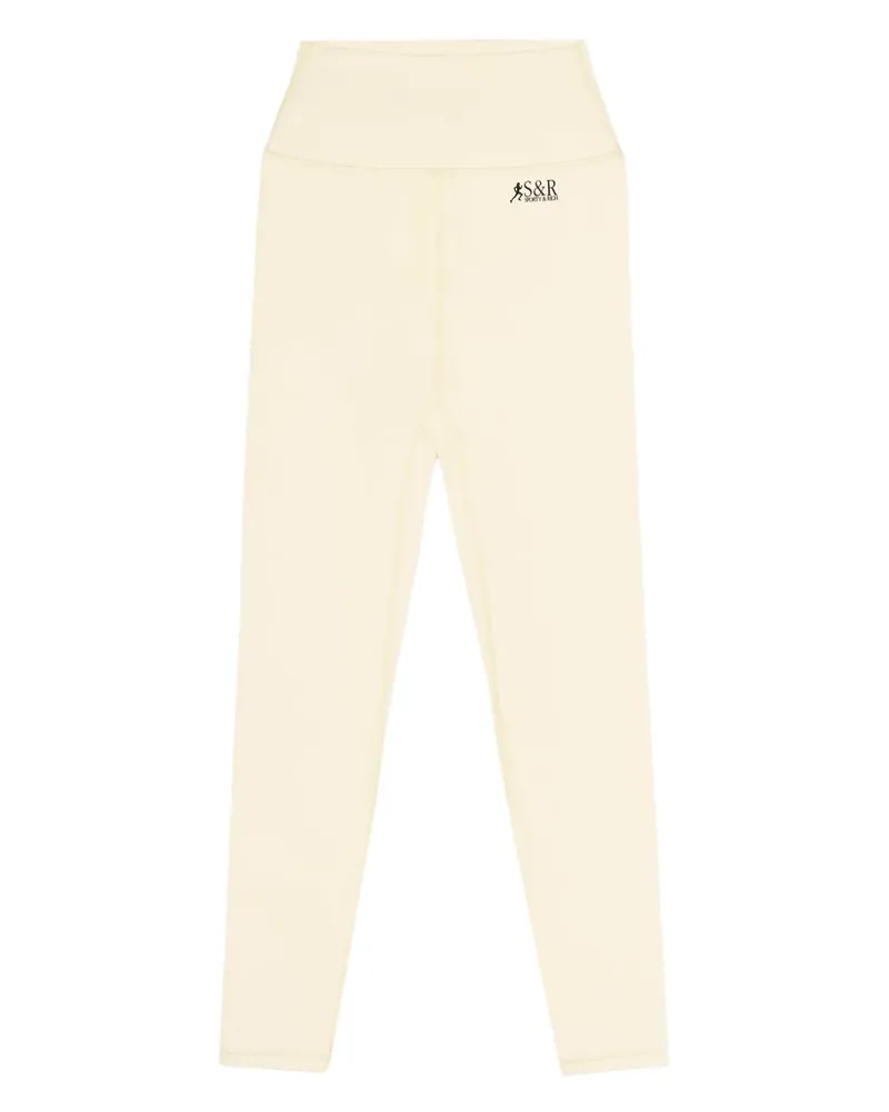 SPORTY & RICH Sport-Leggings mit Logo-Print - Nude Nude