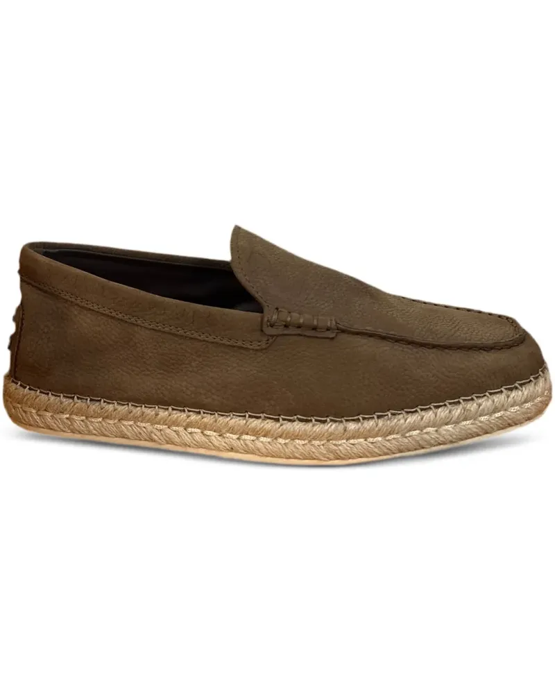 TOD'S Loafers in Espadrille-Optik - Braun Braun