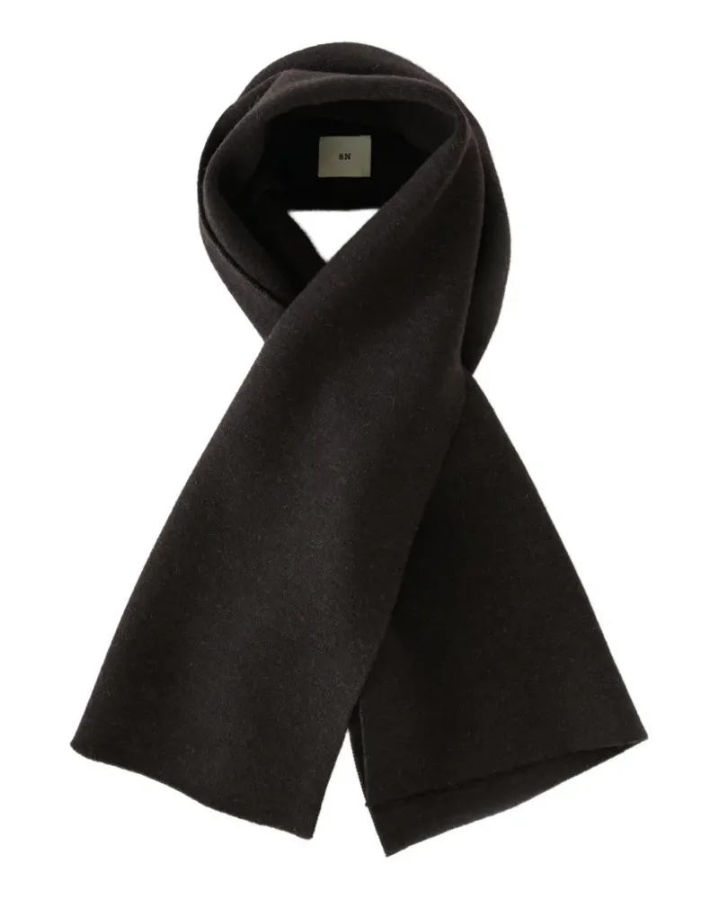 Studio Nicholson Lino Schal aus geripptem Strick - Schwarz Schwarz