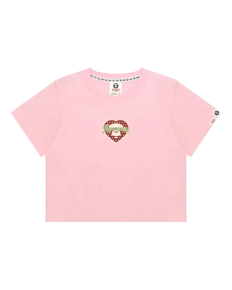BAPE T-Shirt mit Herz-Motiv - Rosa Rosa