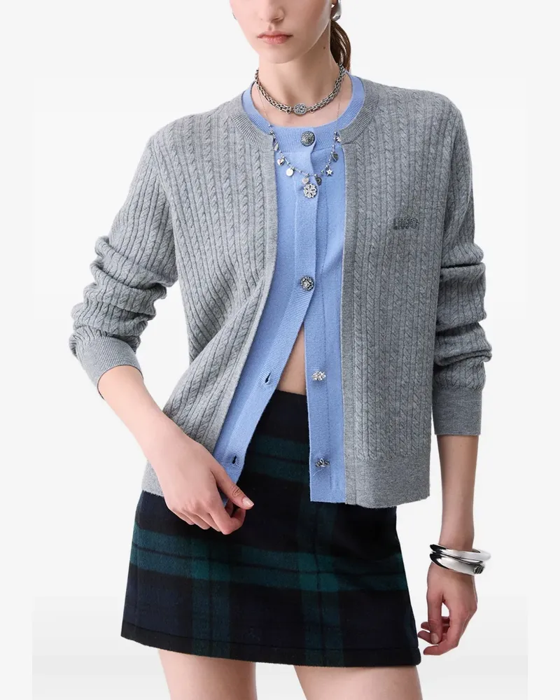 Liu Jo Cardigan mit Schmuckknöpfen - Grau Grau
