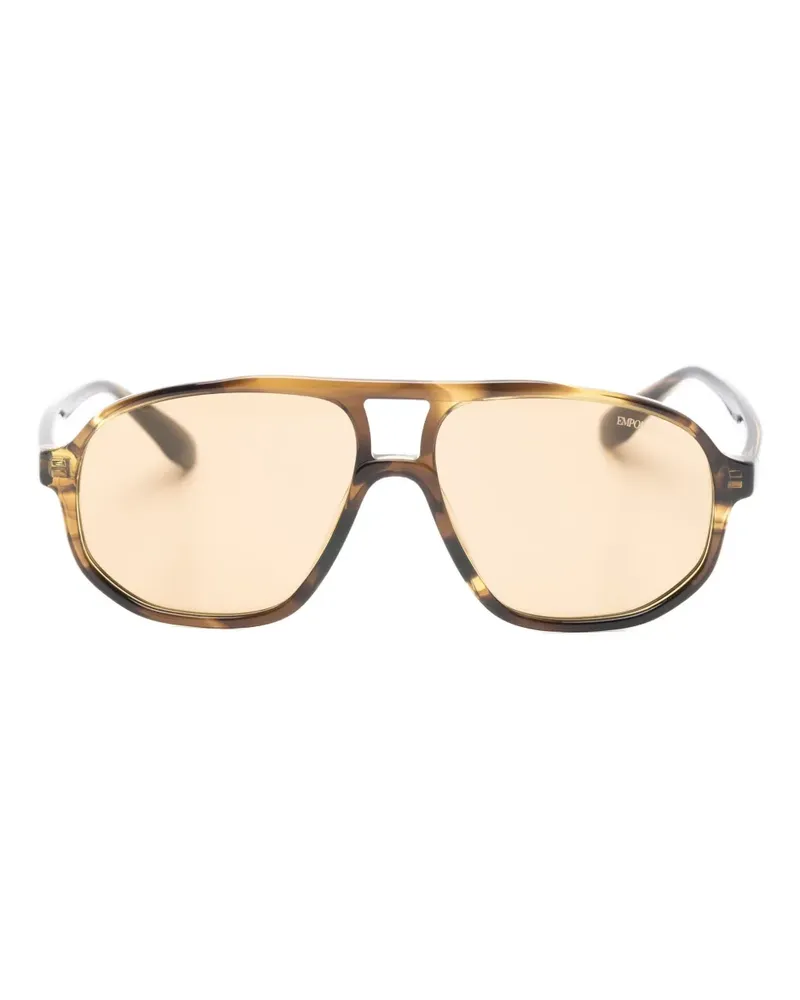 Emporio Armani geometric frame sunglasses - Braun Braun