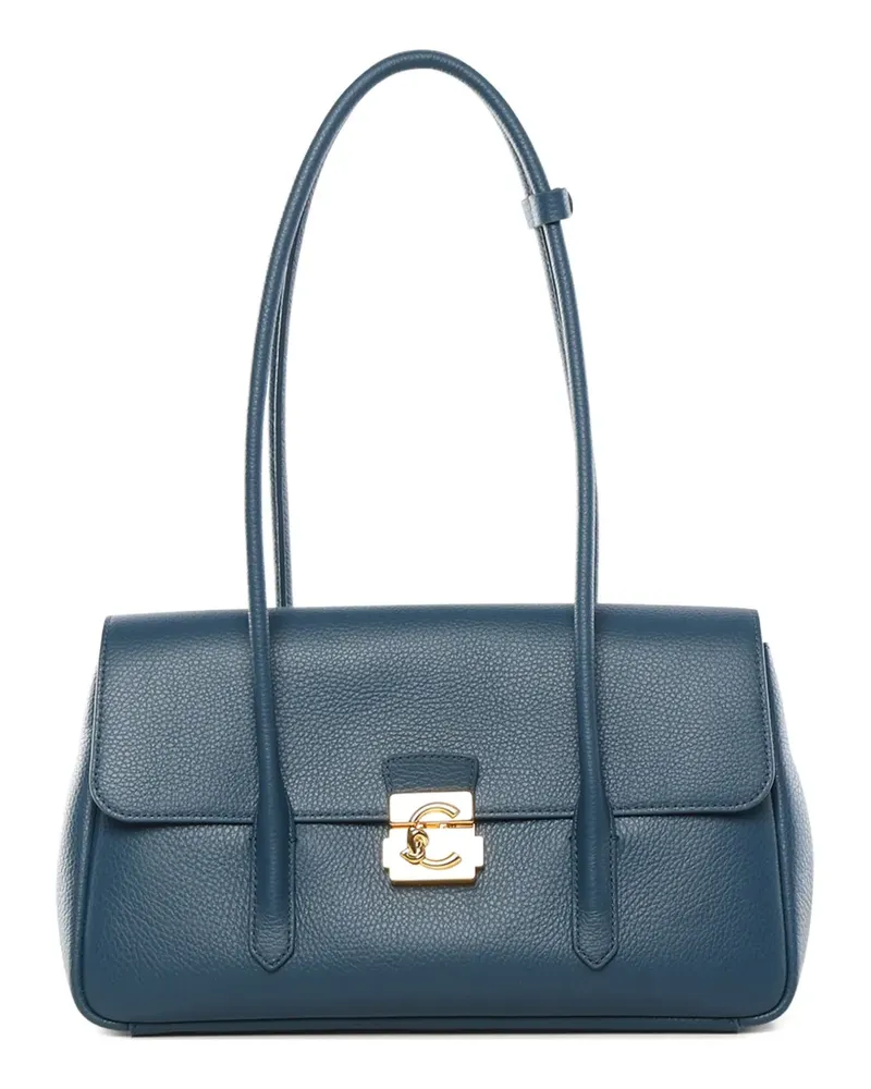 Coccinelle turnlock leather shoulder bag - Blau Blau