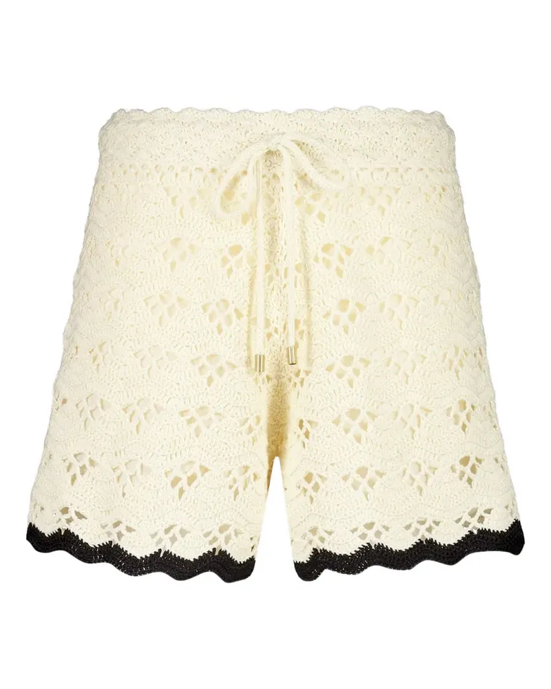 Zimmermann Gehäkelte Shorts - Nude Nude