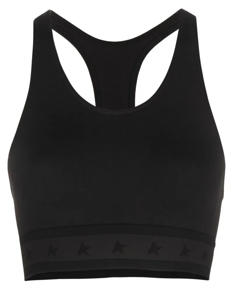 Golden Goose Cropped-Top mit Logo - Schwarz Schwarz
