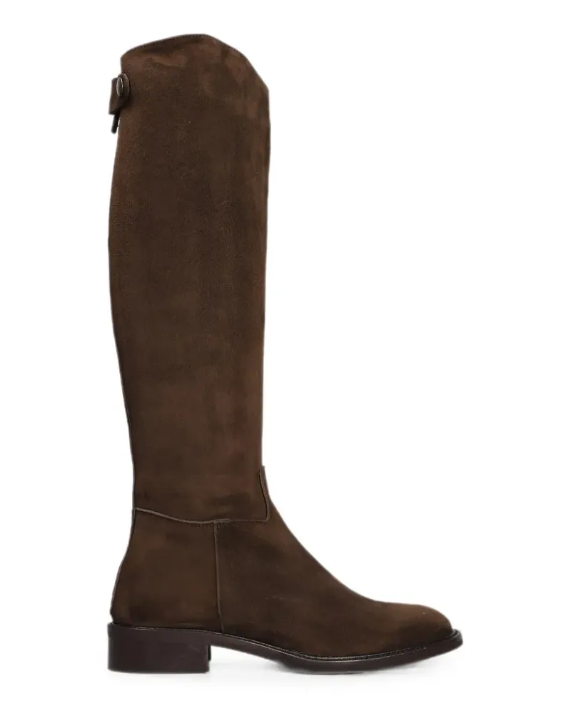 Julie Dee Kniehohe Stiefel mit Reißverschluss - Braun Braun