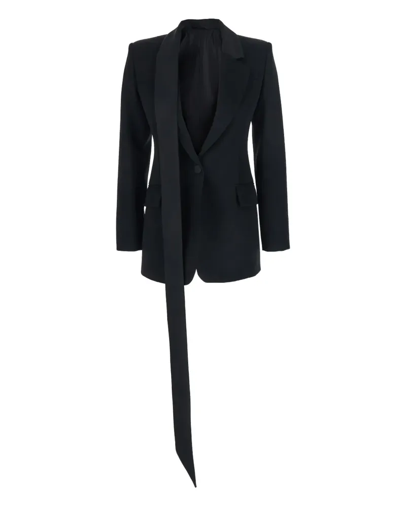 ATTICO Schurwolljacke mit Krawatte - Schwarz Schwarz