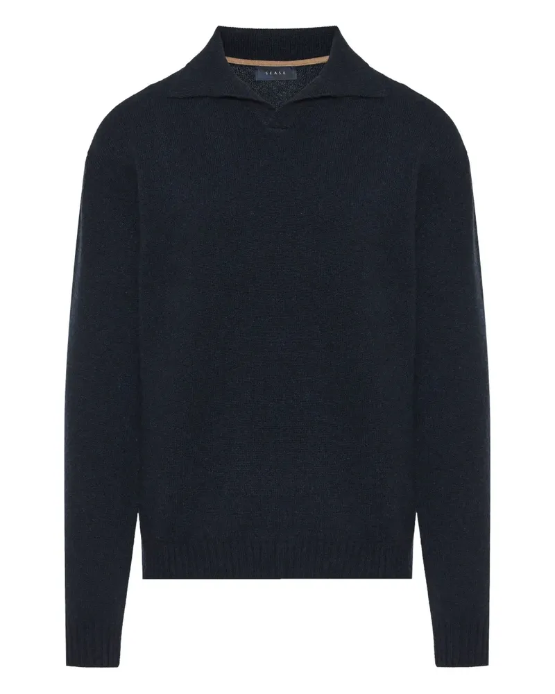 SEASE Pullover mit Ausschnitt - Blau Blau