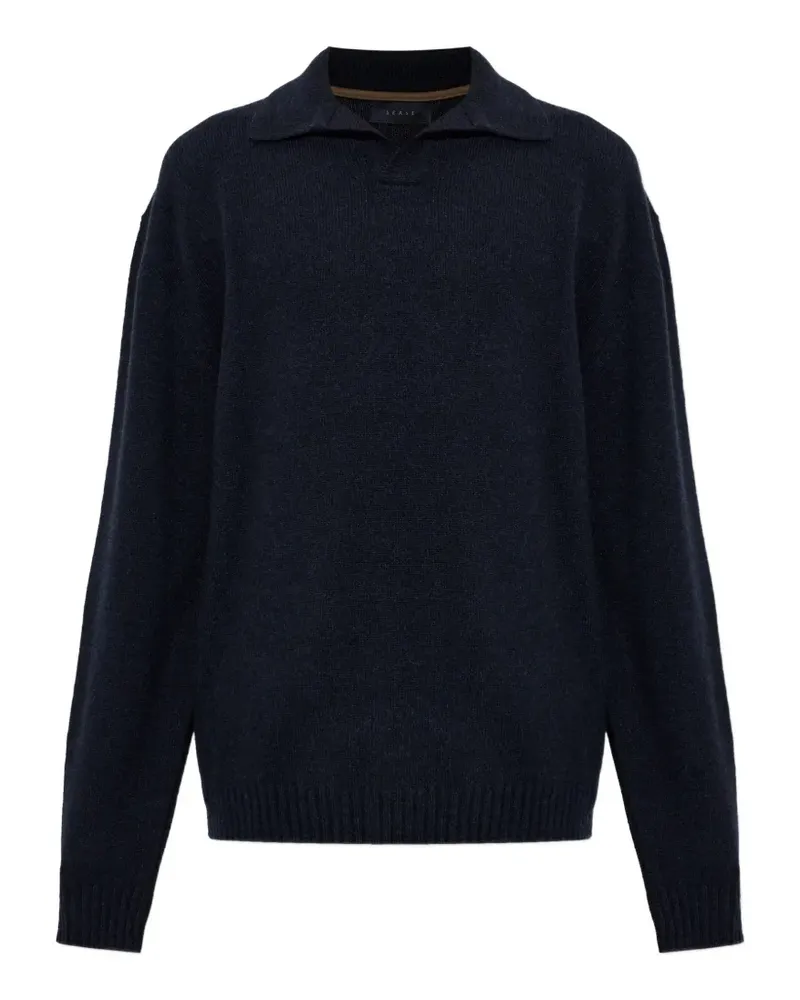 SEASE Pullover mit Ausschnitt - Blau Blau