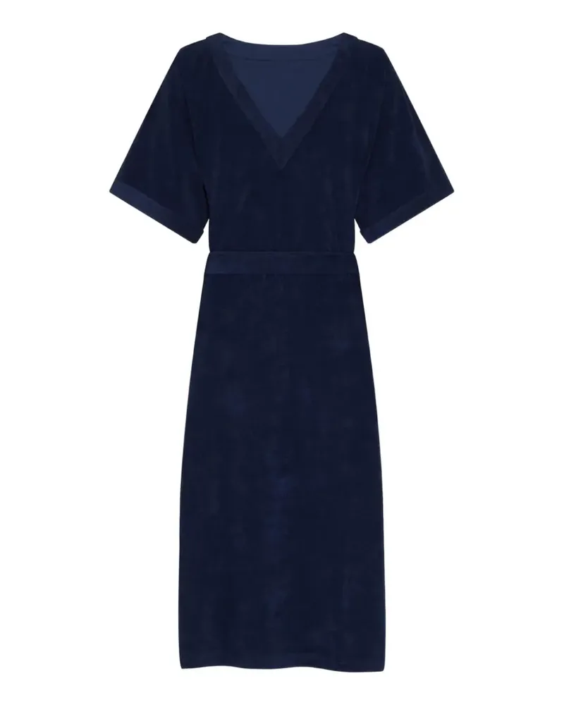 Vilebrequin terry-cloth V-neck dress - Blau Blau