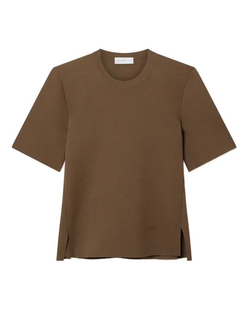 Stella McCartney T-Shirt mit Schlitzen - Braun Braun
