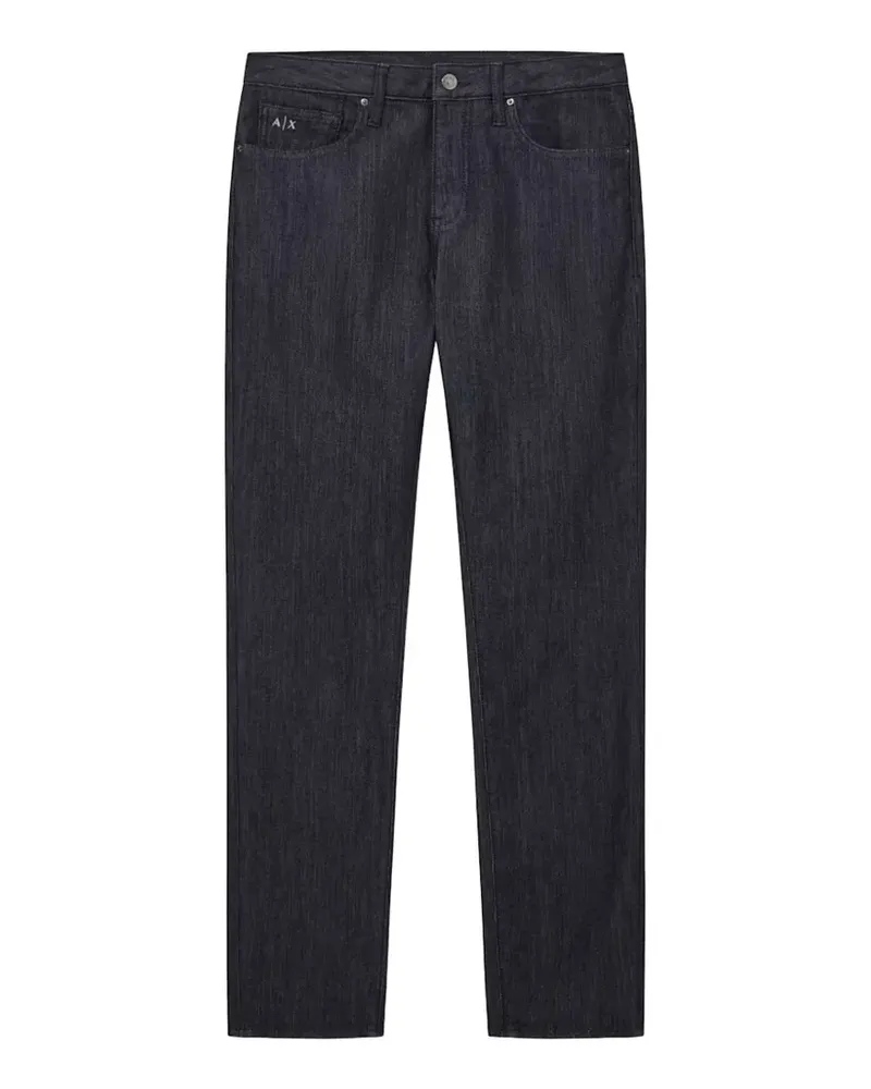 Armani Exchange logo-embroidered jeans - Schwarz Schwarz