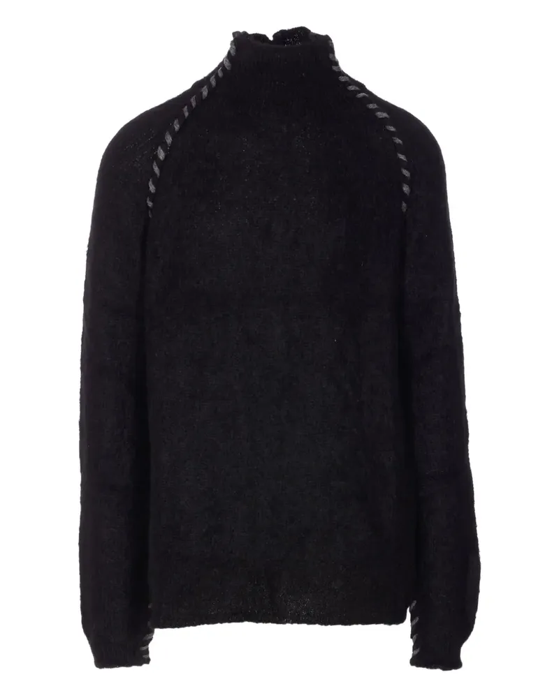 THOM KROM Pullover mit Stehkragen - Schwarz Schwarz