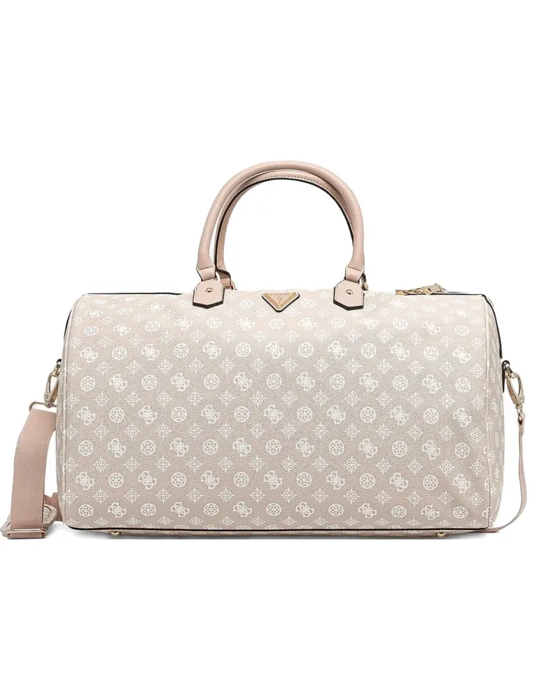 Guess Reisetasche mit Signature-Logo-Print - Nude Nude