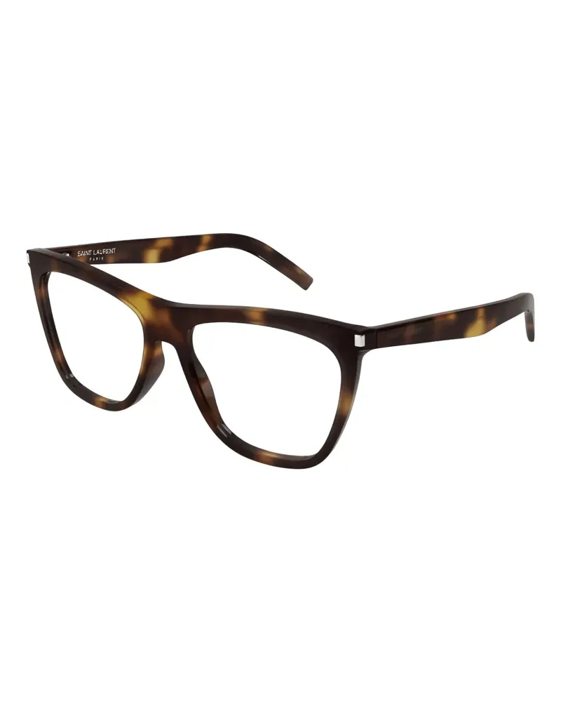 Saint Laurent Brille mit breitem Gestell - Braun Braun