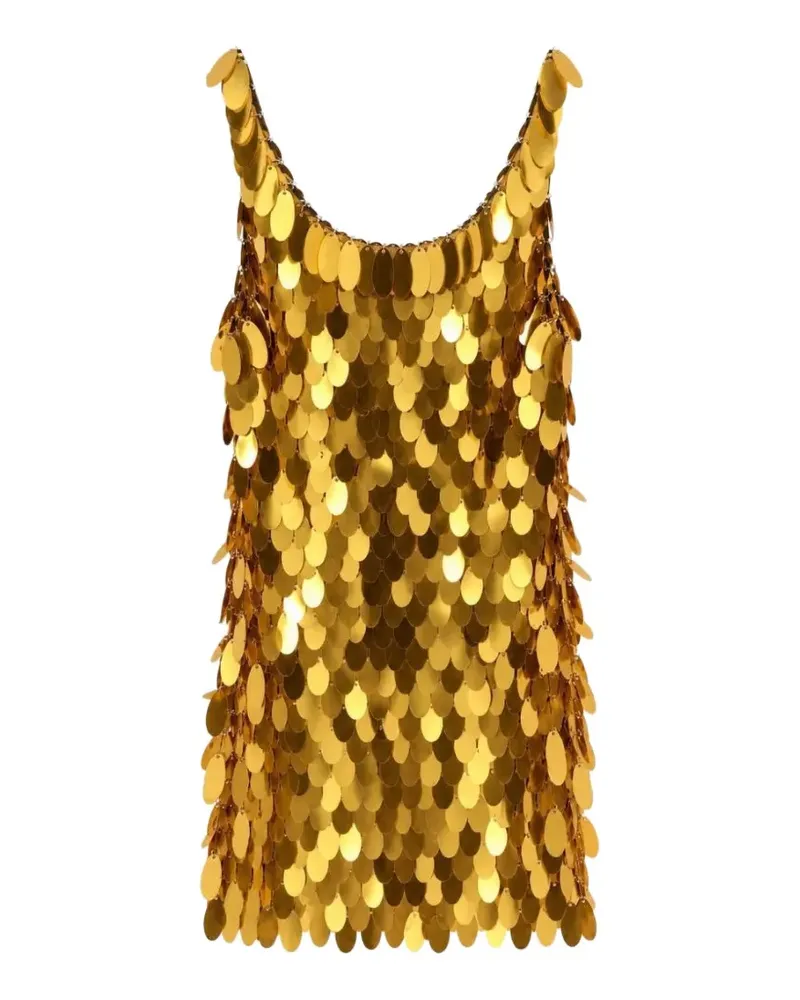 Paco Rabanne Kleid mit Pailletten - Gold Gold