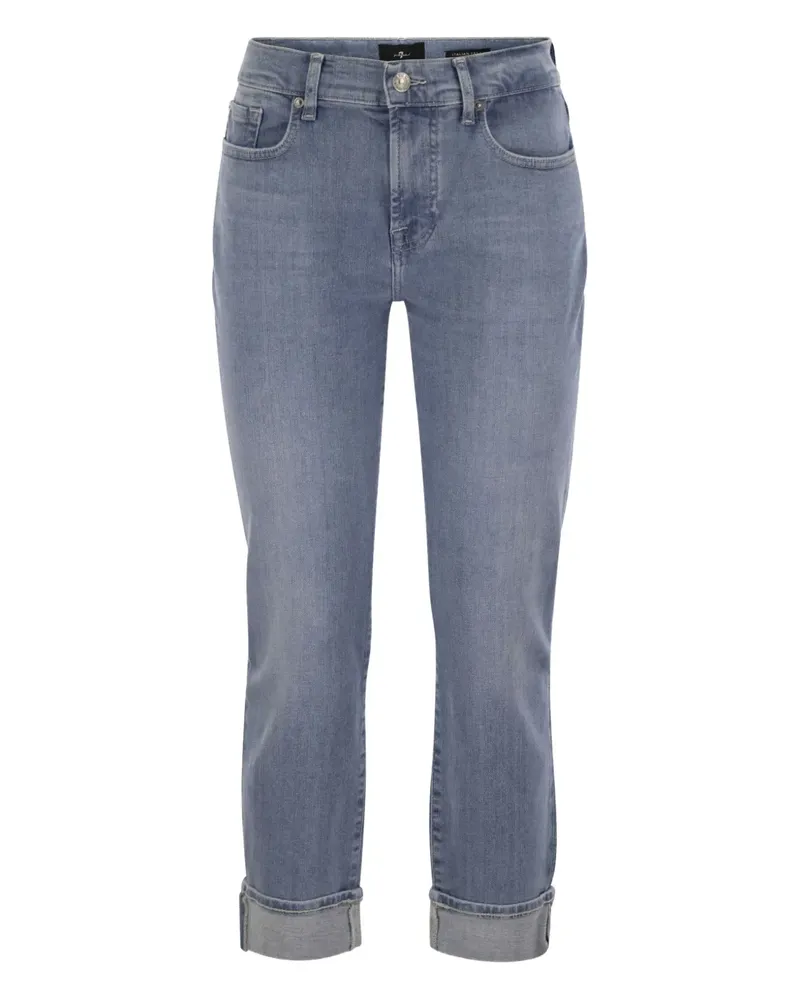 7 for all mankind Rolled Jeans mit Gürtelschlaufe - Blau Blau
