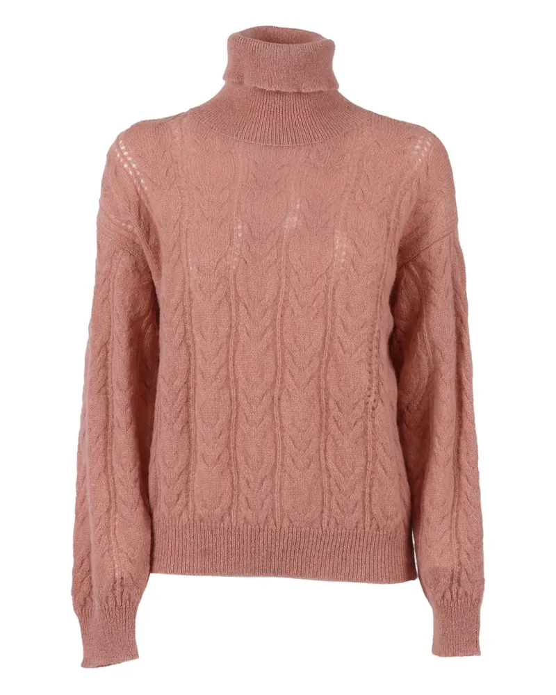 Filippo de Laurentiis cable-knit turtleneck sweater - Rosa Rosa