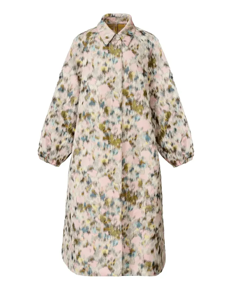Fabiana Filippi balloon-sleeve printed coat - Rosa Rosa