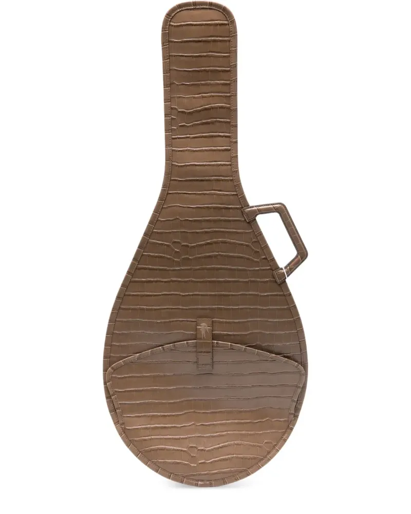 Lacoste Tasche mit Kroko-Prägung - Braun Braun