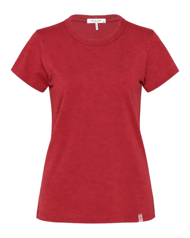 Rag & Bone T-Shirt aus Flammengarn - Rot Rot