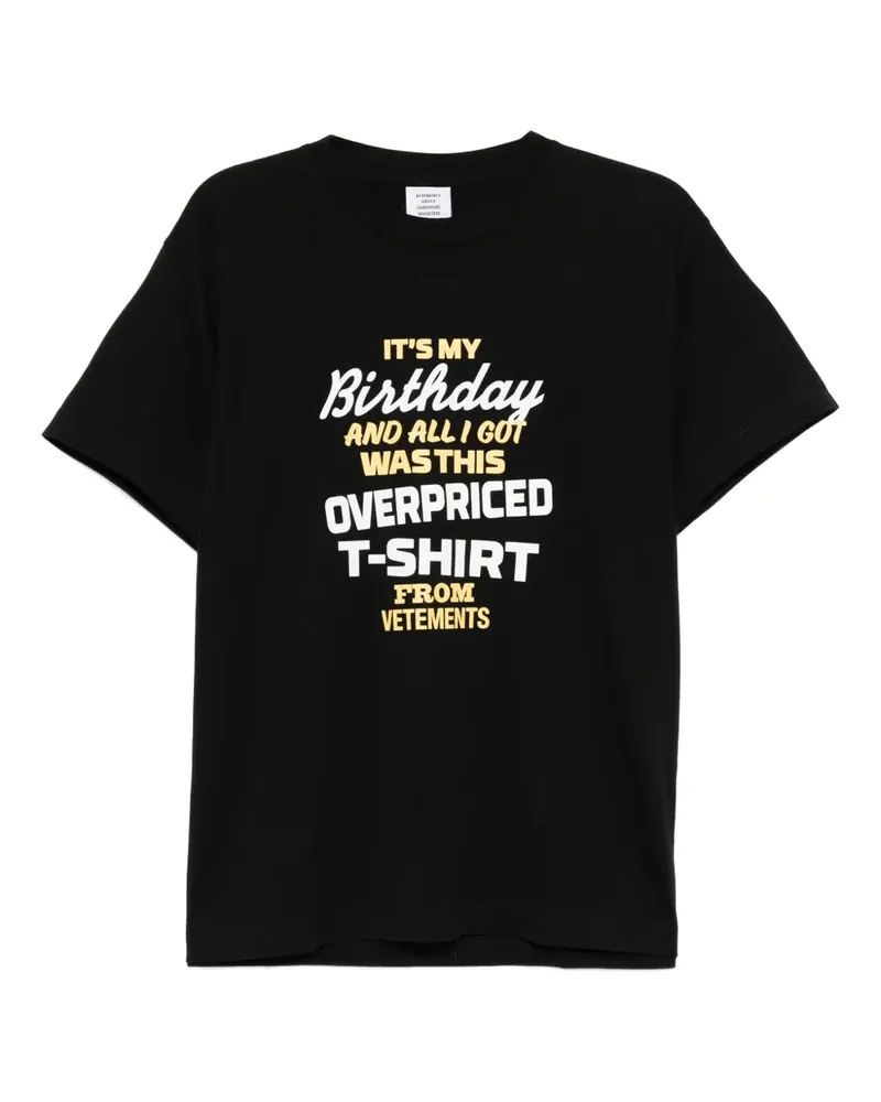 VETEMENTS T-Shirt mit grafischem Print - Schwarz Schwarz