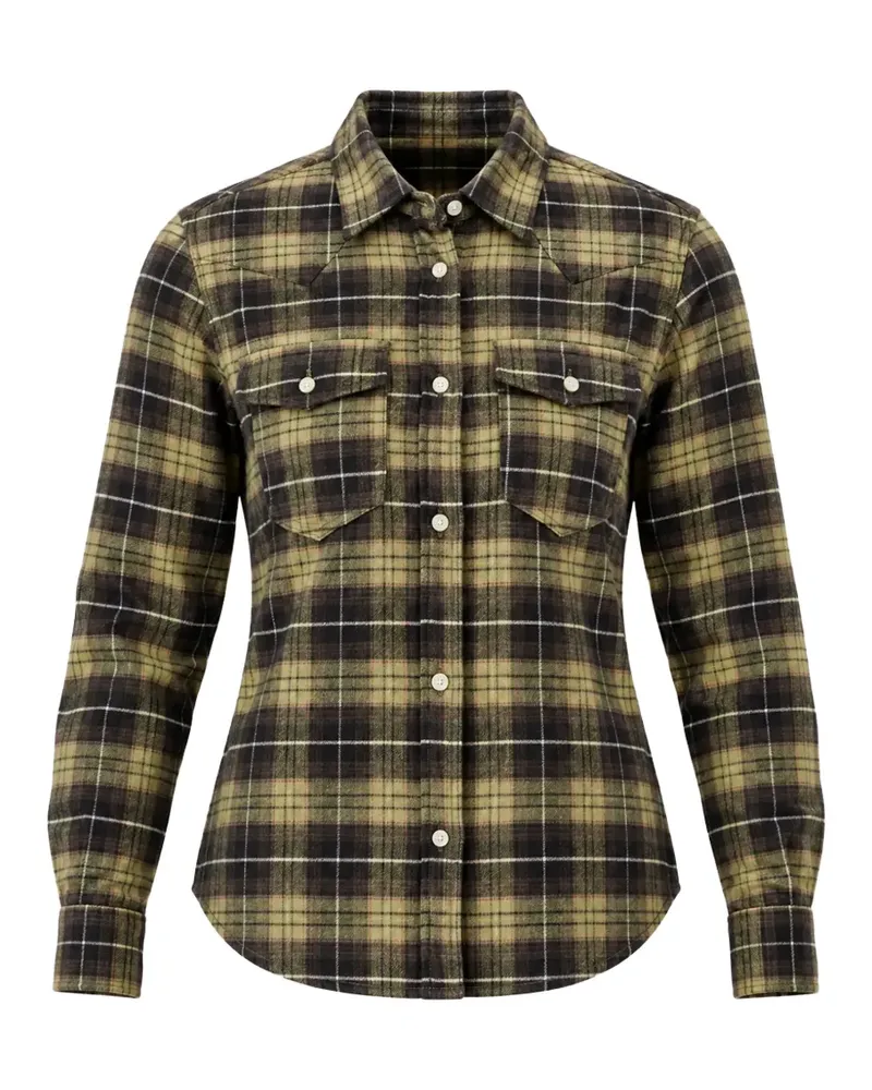 Department 5 Texan check-pattern Western shirt - Grün Grün