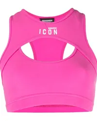 Dsquared2 Be Icon Sport-BH mit Cut-Outs Rosa