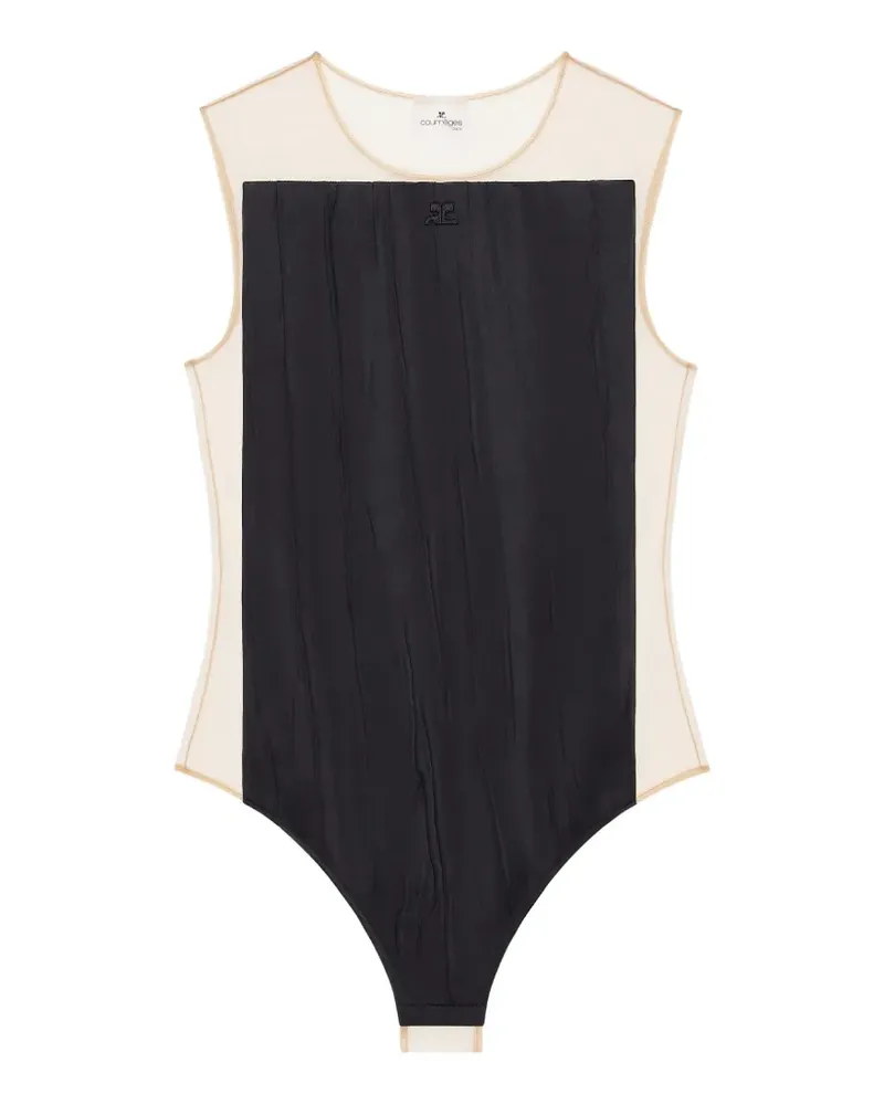 Courrèges Illusion Body aus Satin mit Knitteroptik - Schwarz Schwarz