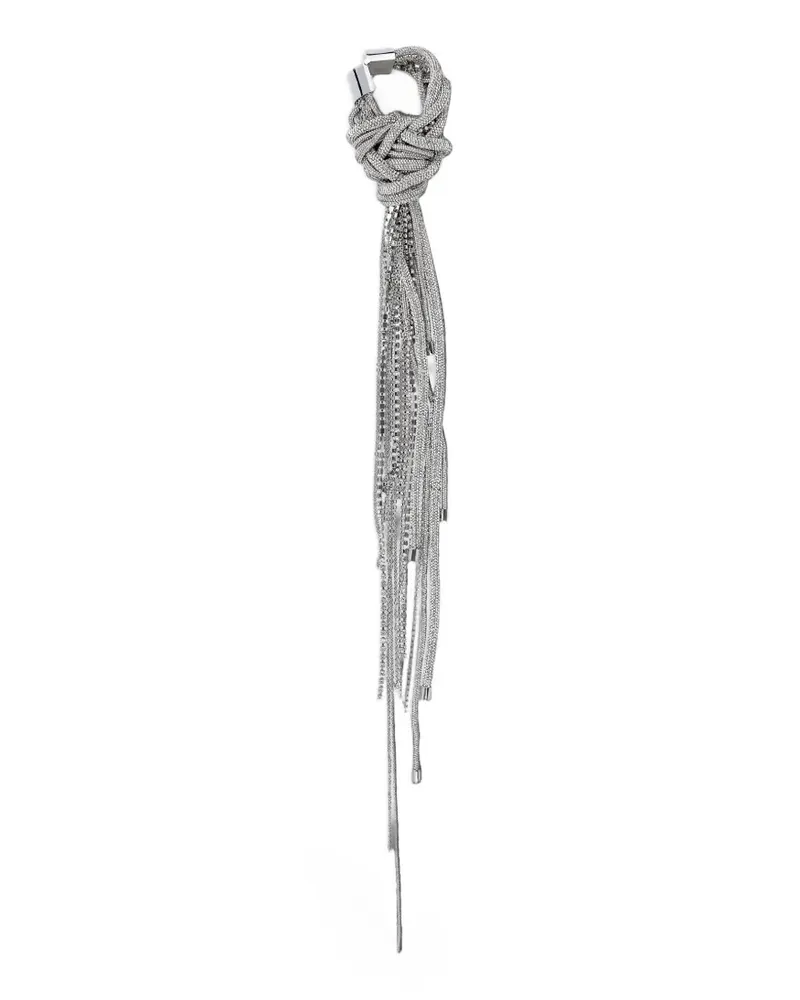 Area crystal-embellished knotted chain bracelet - Silber Silber