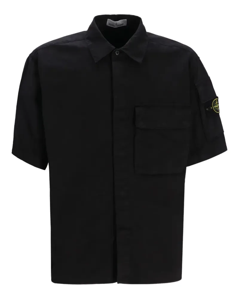 Stone Island Hemd mit aufgesetzter Tasche - Schwarz Schwarz
