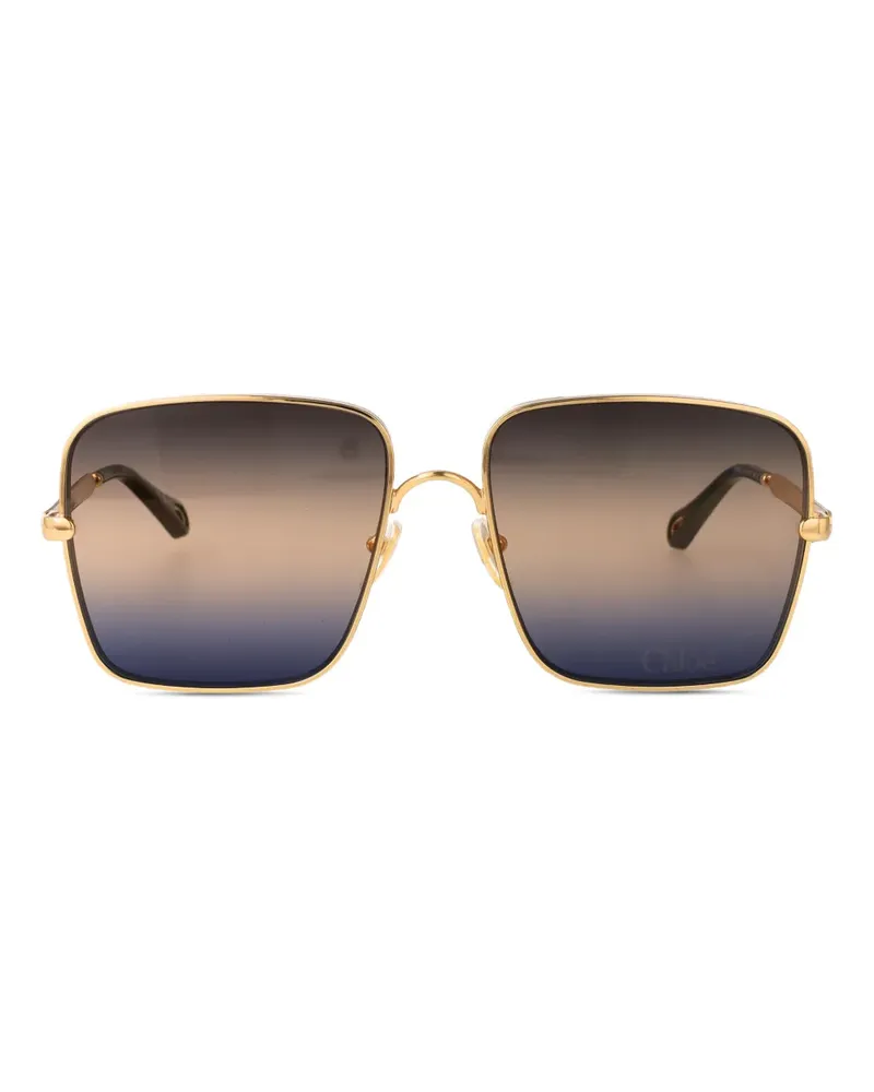 Chloé Eckige Ali Sonnenbrille - Gold Gold