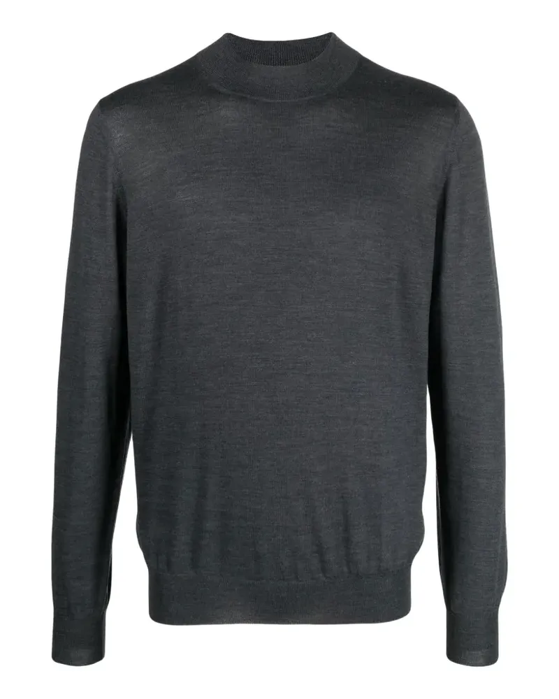 BARBA Fein gestrickter Pullover - Grau Grau
