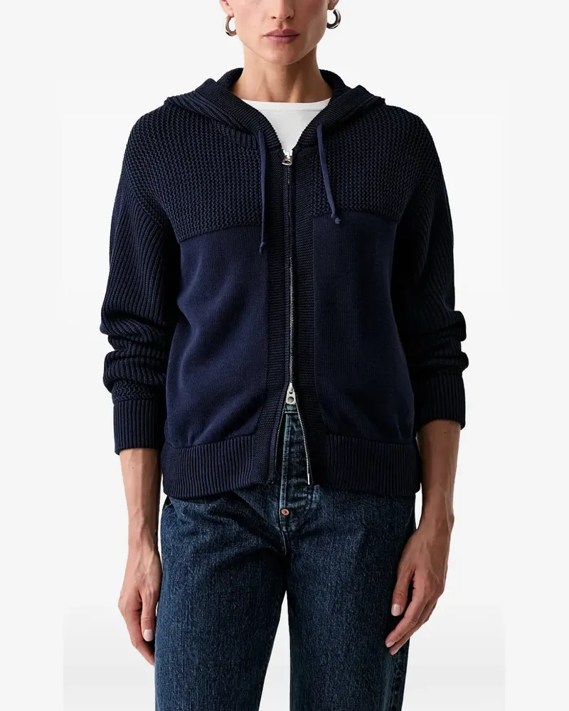 Kenzo Strukturierte Kapuzenjacke - Blau Blau