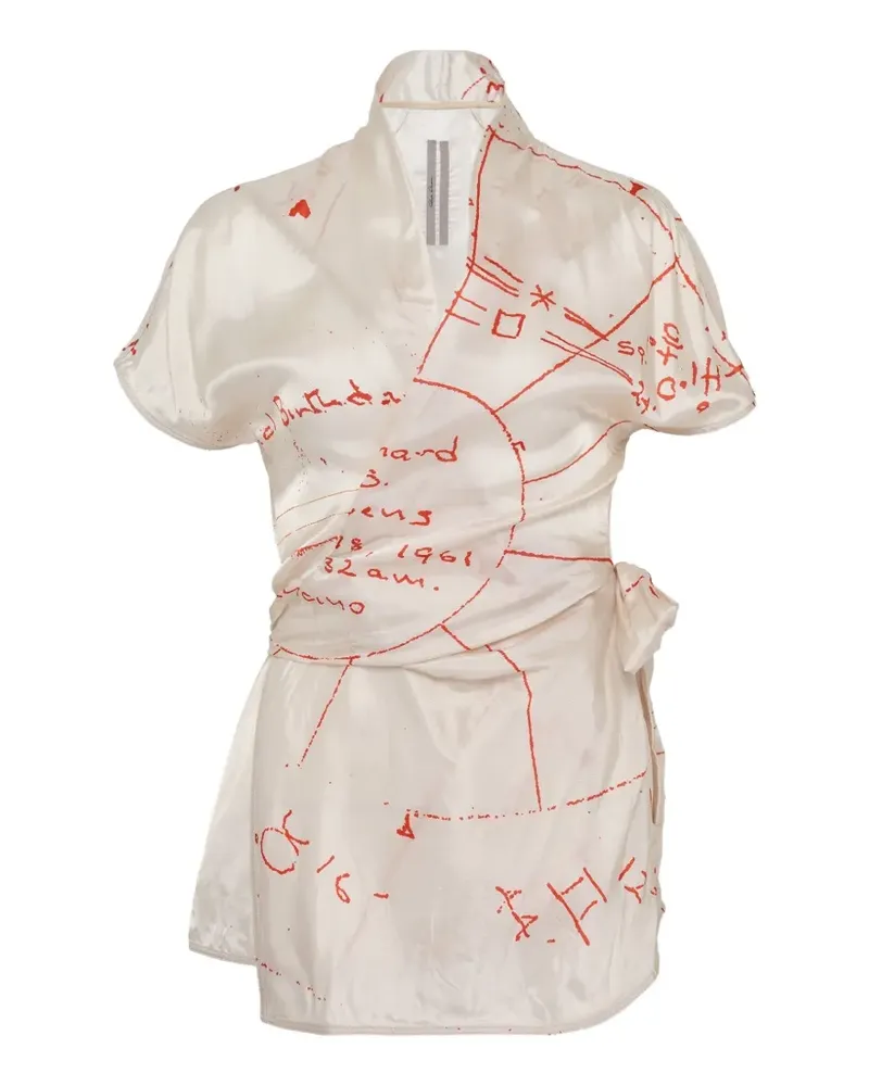 Rick Owens Wrap short-sleeve top - Nude Nude