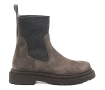 Chelsea-Boots aus Wildleder - Braun