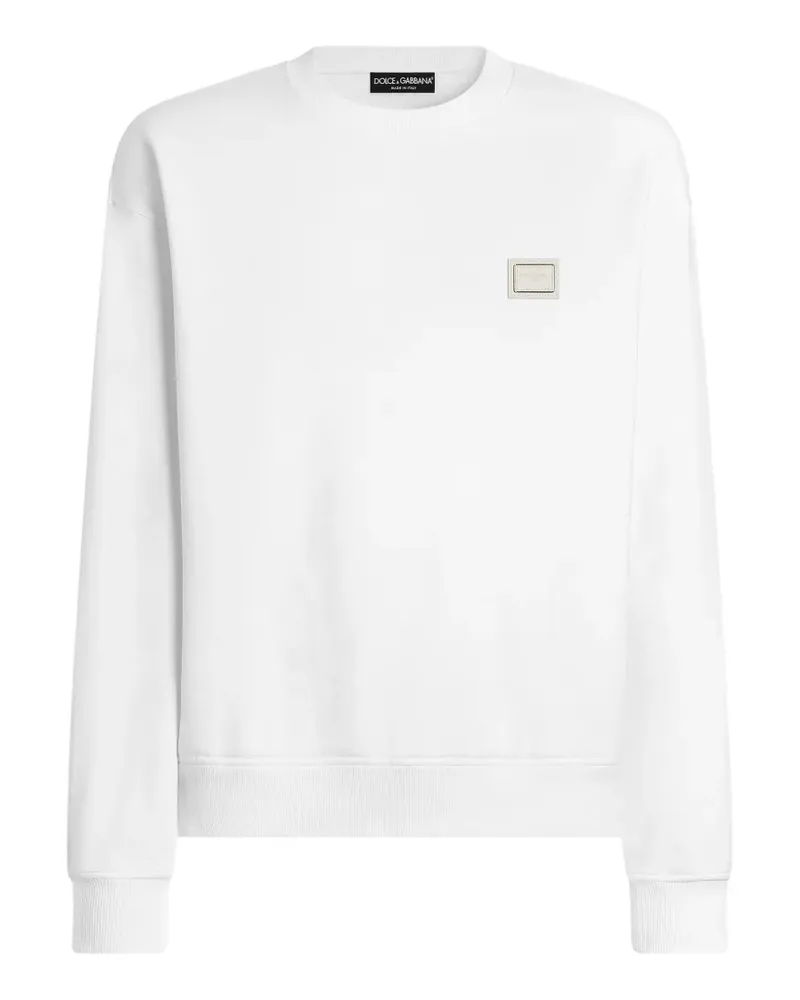 Dolce & Gabbana jersey sweatshirt with logo plate - Weiß Weiß