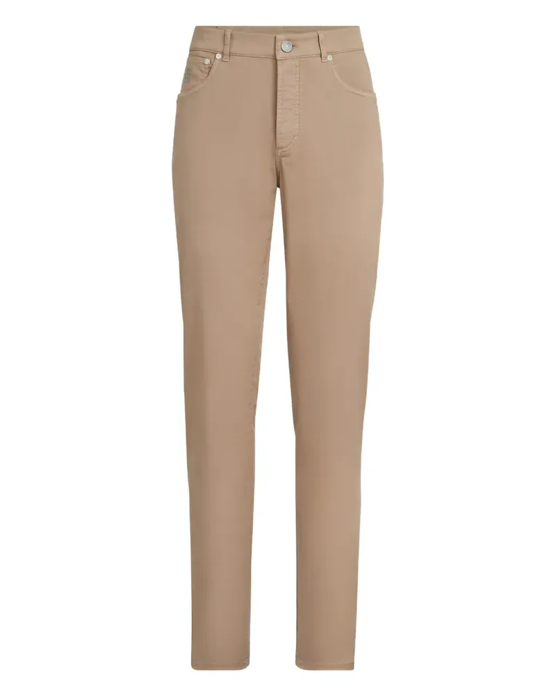 Brunello Cucinelli Stückgefärbte Five-Pocket-Hose - Nude Nude