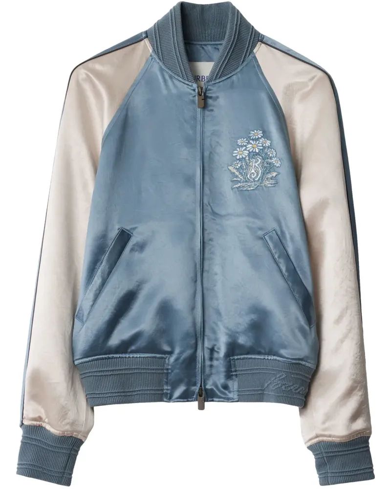 Burberry Bomberjacke mit Margeriten-Stickerei - Blau Blau