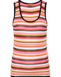 Missoni Geripptes Stricktop mit Streifen Rosa