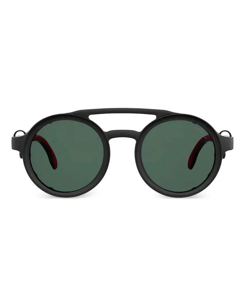 Carrera double-bridge round-frame sunglasses - Schwarz Schwarz